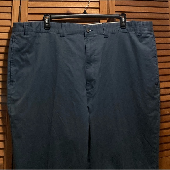 St. Johnsbury Blue Straight Fit Flat Front Chino Pants - Picture 3 of 13
